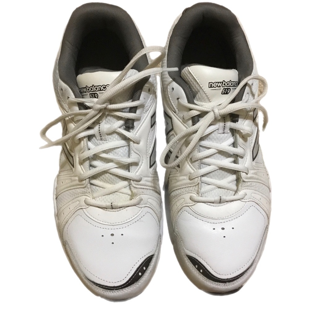 New Balance 579 Mens 12 White Leather Walking Shoes Sneakers Trainer USA